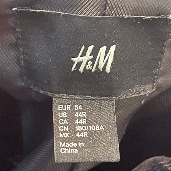 H&M black coduroy blazer jacket - Picture 3 of 7